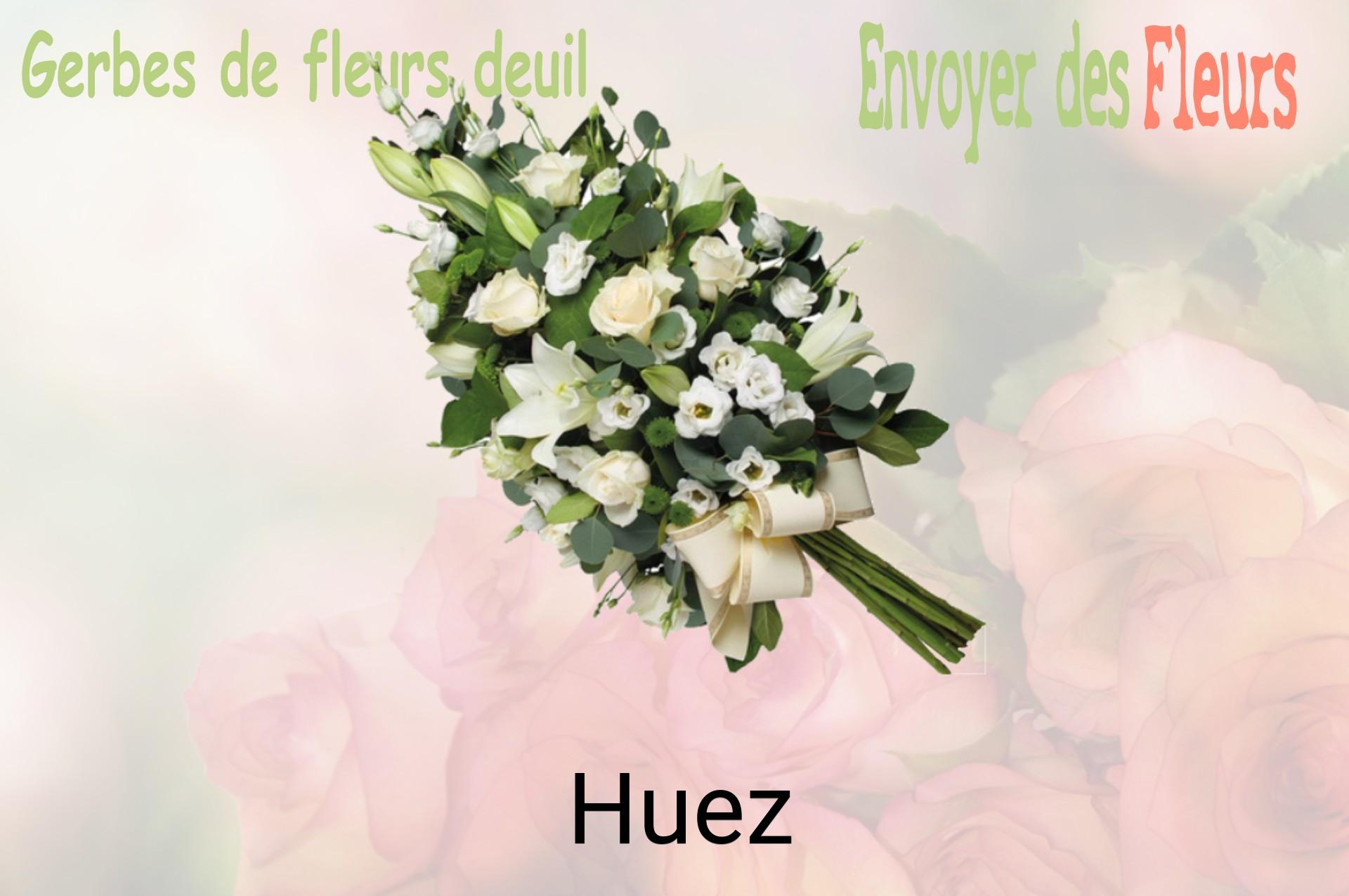 Gerbe de fleurs de deuil livrée à Huez